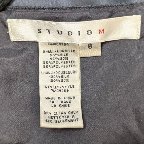 Studio M Dark Metallic Silk Blend Dress - Picture 8 of 8